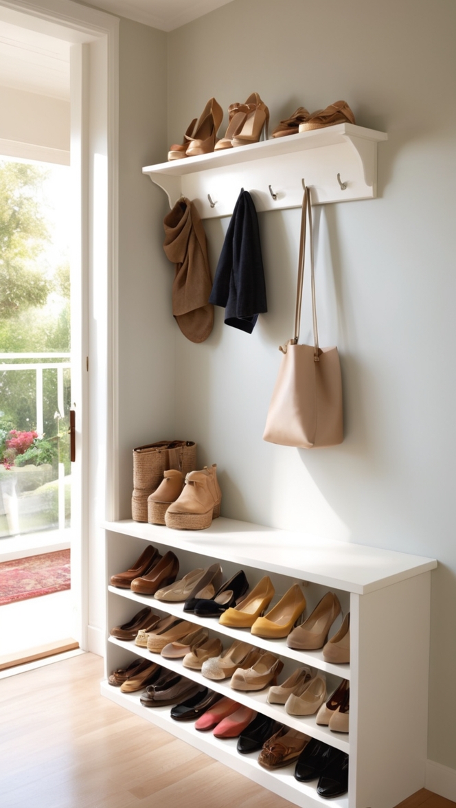 shoe rack organizer, shoe cabinet for entryway, shoe bench storage, hallway shoe storage, shoe shelf for entryway