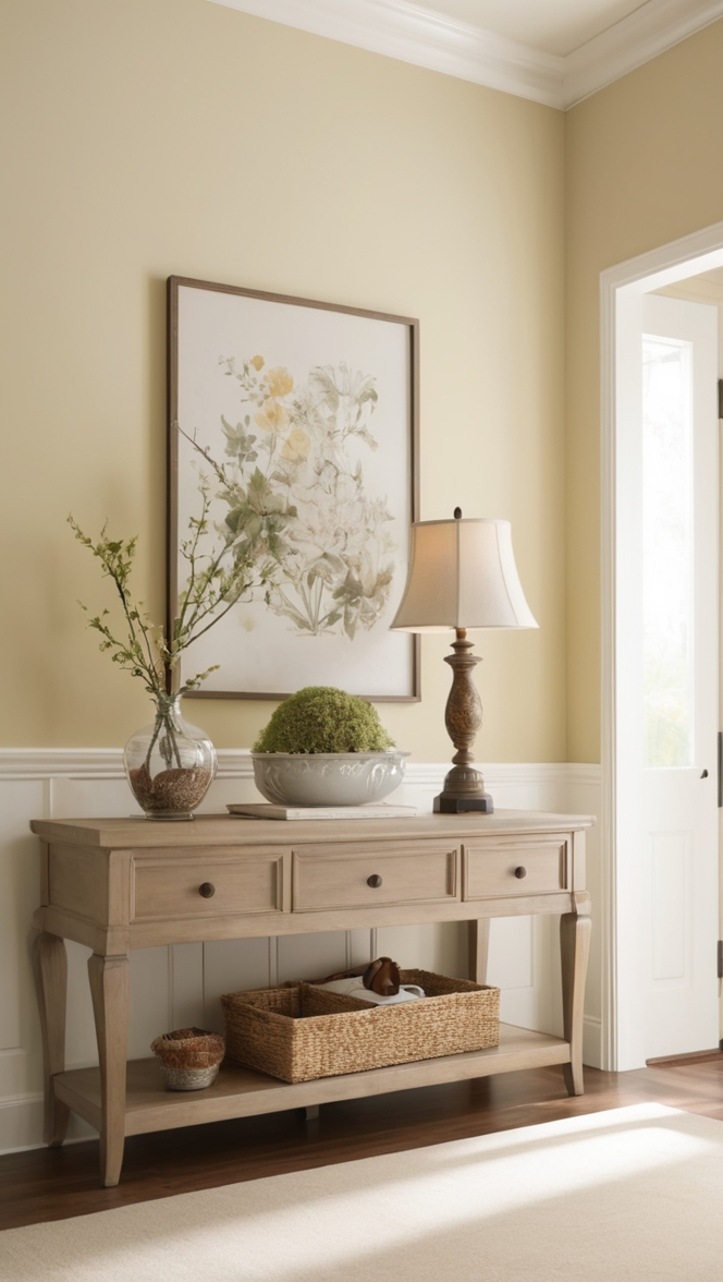 entryway tables, console table decorations, foyer table styling, front hall table decor, hallway table ideas