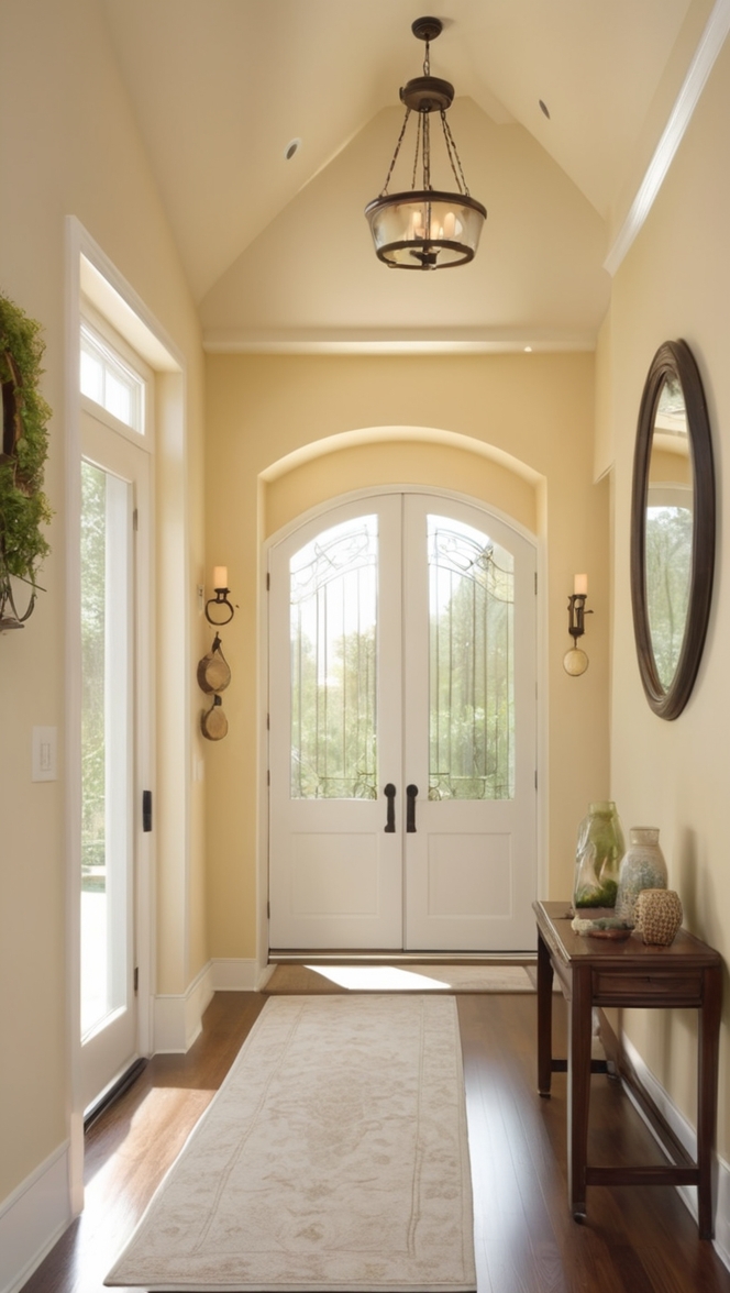 home entryway decor, foyer design ideas, front entrance decoration, hallway entry decor, main door decor