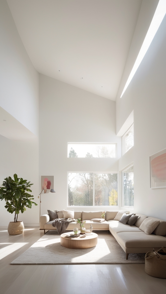 modern living room decor, contemporary home design, minimalist interior design, sleek furniture, simple home decor