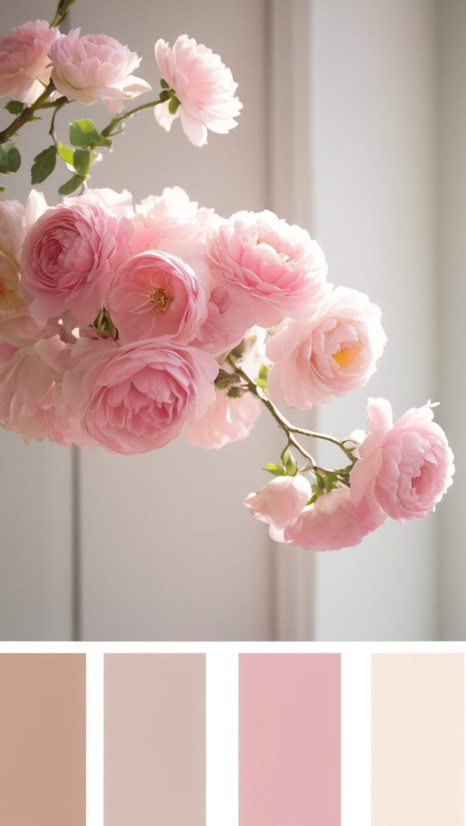 pink paint colors, pink room decor, pink color scheme, pink interior design, pink wallpaper