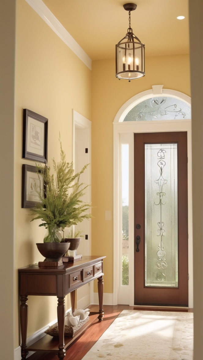 small entryway decor, modern entrance design, elegant foyer ideas, minimalist home decor, chic entrance styling