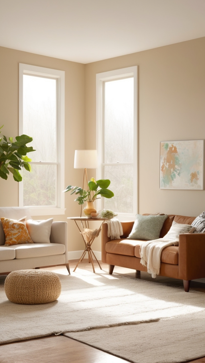 minimalist decor, modern living room, interior design, Scandinavian furniture, cozy home