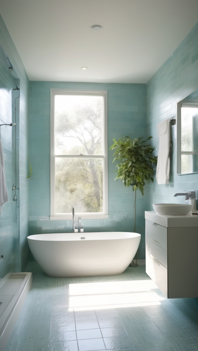 large format tiles, bathroom tile trends, modern tile designs, luxury bathroom tiles, oversized bathroom tiles