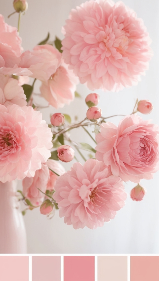 color scheme, pink colors, color combination, pastel pink, blush pink