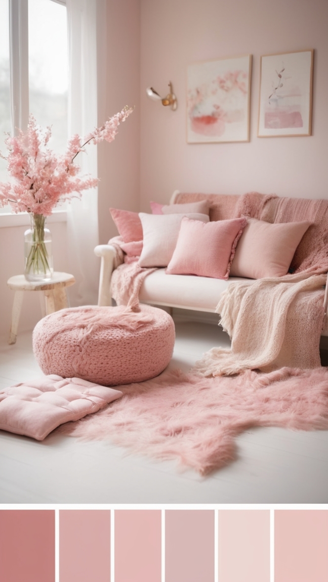 color scheme, pink colors, color combination, pastel pink, blush pink