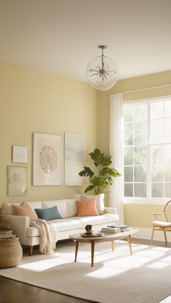 colorful decor ideas, minimalist home design, modern living room decor, vibrant interior design, chic home accessories