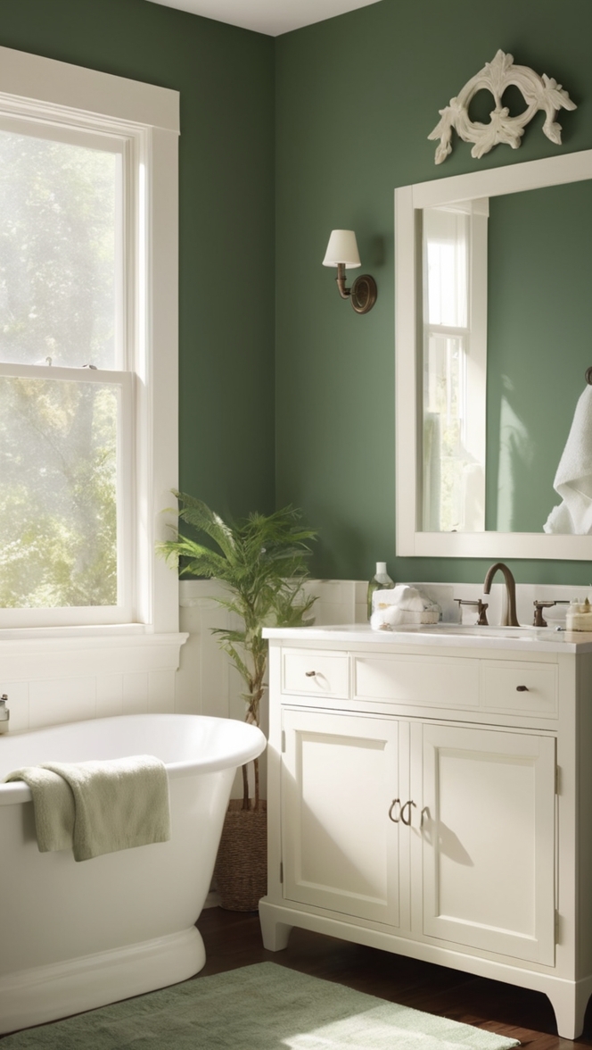 green bathroom decor, bathroom renovation ideas, luxury bathroom design, modern bathroom accessories, eco-friendly bathroom products