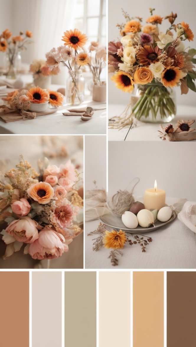 color scheme, earth tone palette, neutral color scheme, natural color palette, organic color palette