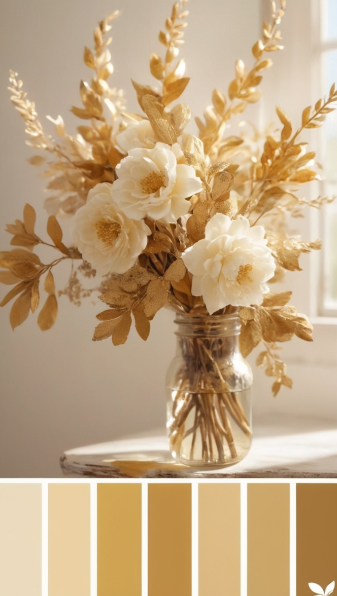 gold paint, metallic gold, gold decor, golden hues, luxury paint