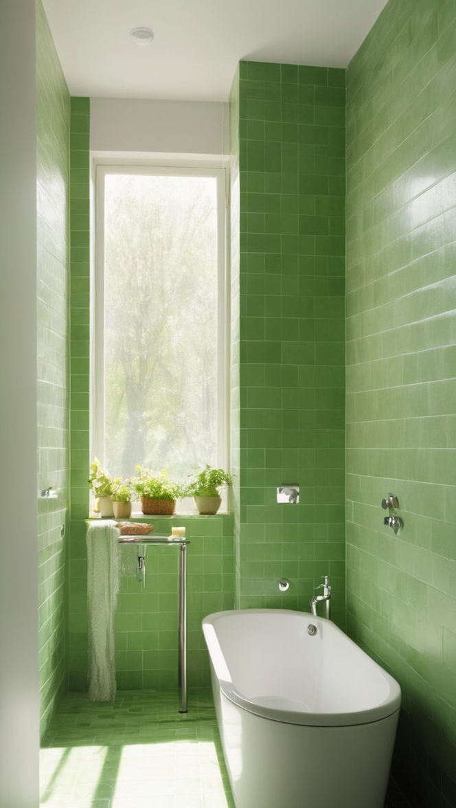 green hexagon tiles, green subway tiles, green mosaic tiles, green glass tiles, green ceramic tiles