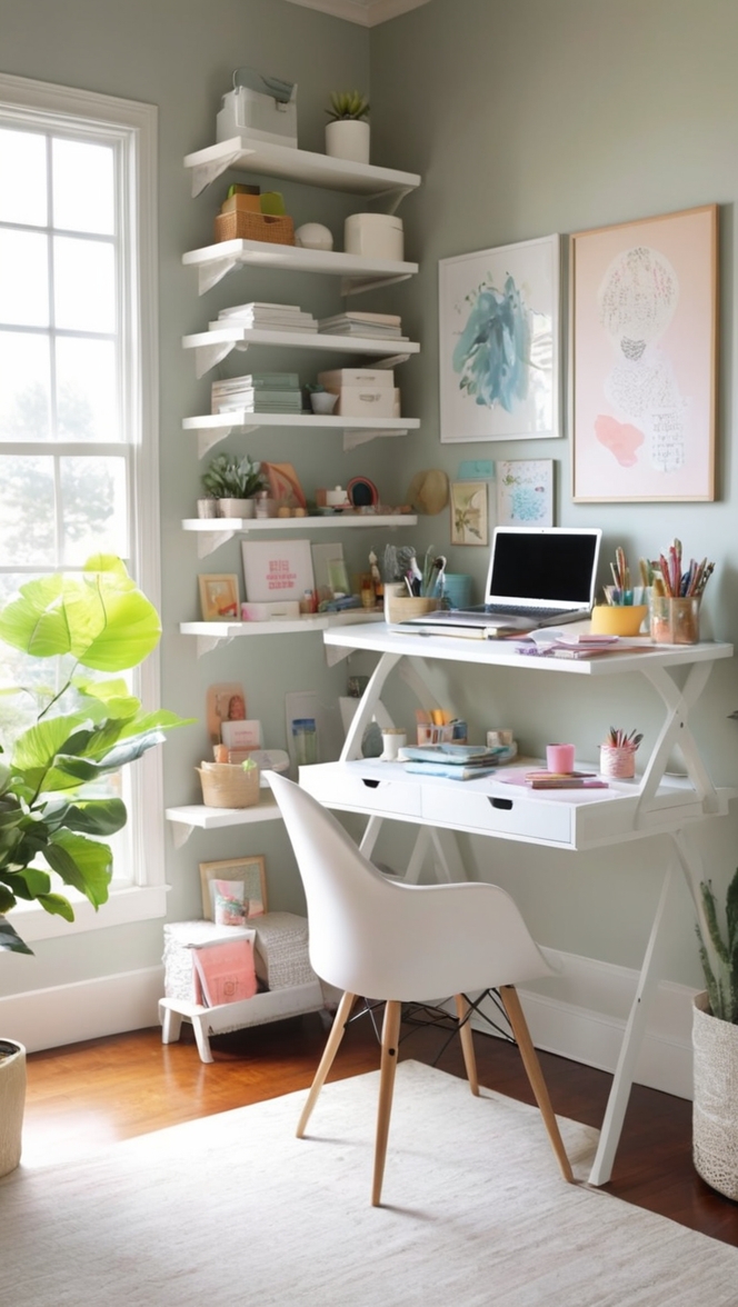 home office organization, craft room storage solutions, desk organization ideas, craft room layouts, home office design tips