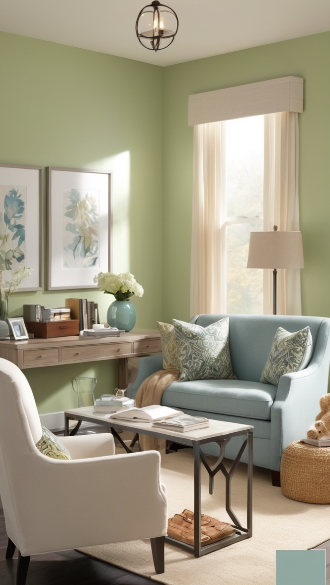 home office design, comfortable workspace, work-from-home setup, cozy office space, productive home office