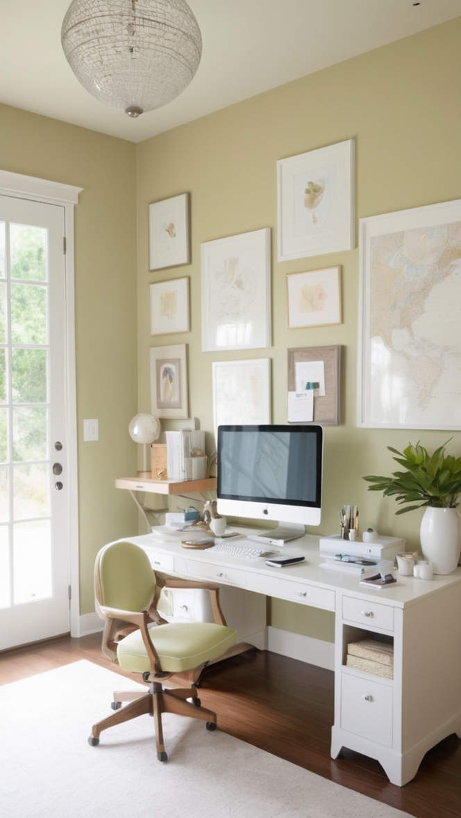 home office furniture , ergonomic office chairs , dual monitor setup ,  standing desk , wireless keyboard