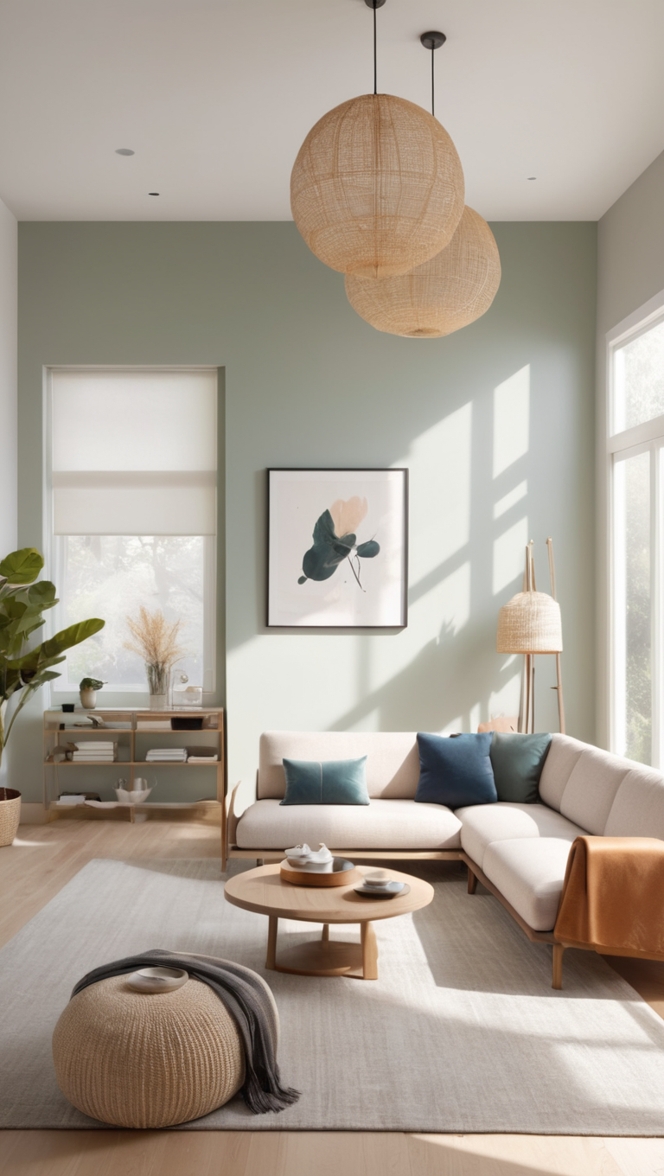 japandi living room decor, japandi interior design, japandi home decor, japandi style furniture, japandi decorating ideas