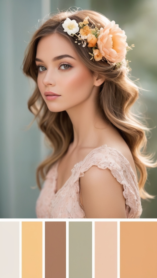 light pastel colors, summer color scheme, soft hues, bright tones, sunny color palette