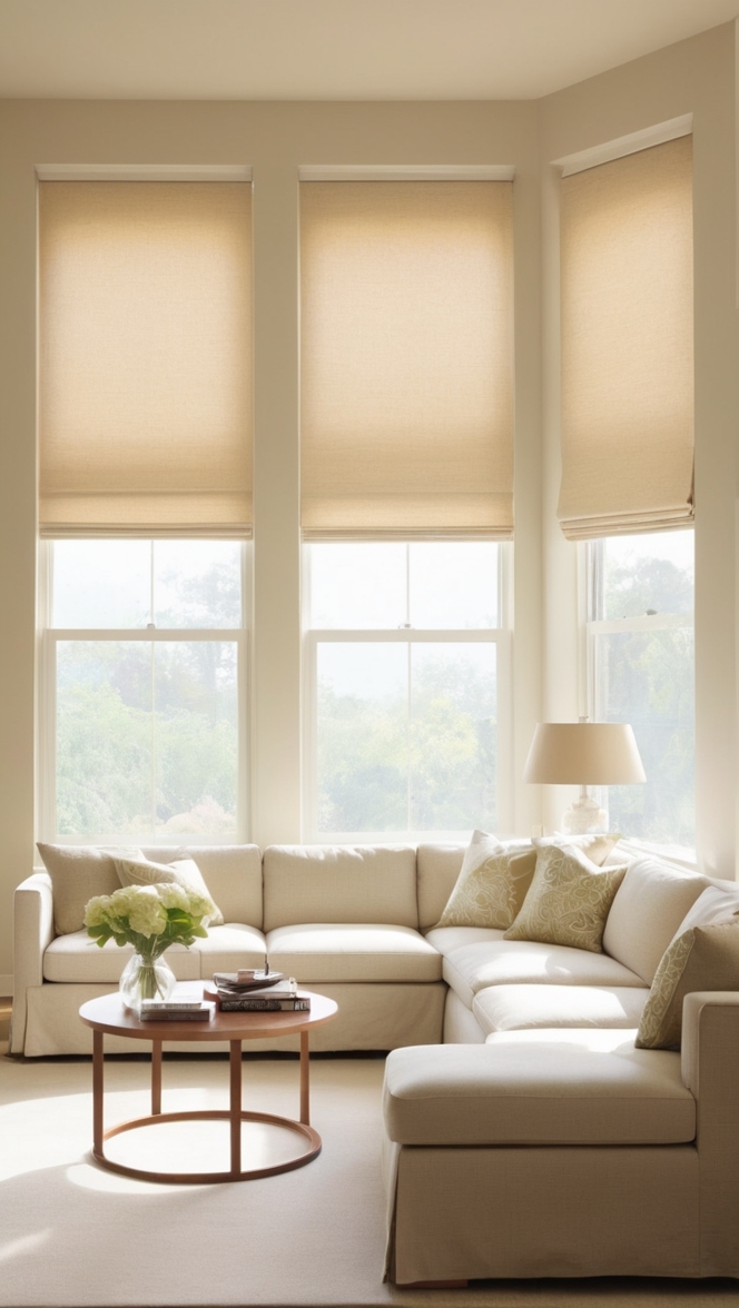 minimalist curtains, modern blinds, contemporary shades, sleek drapes, simple valances