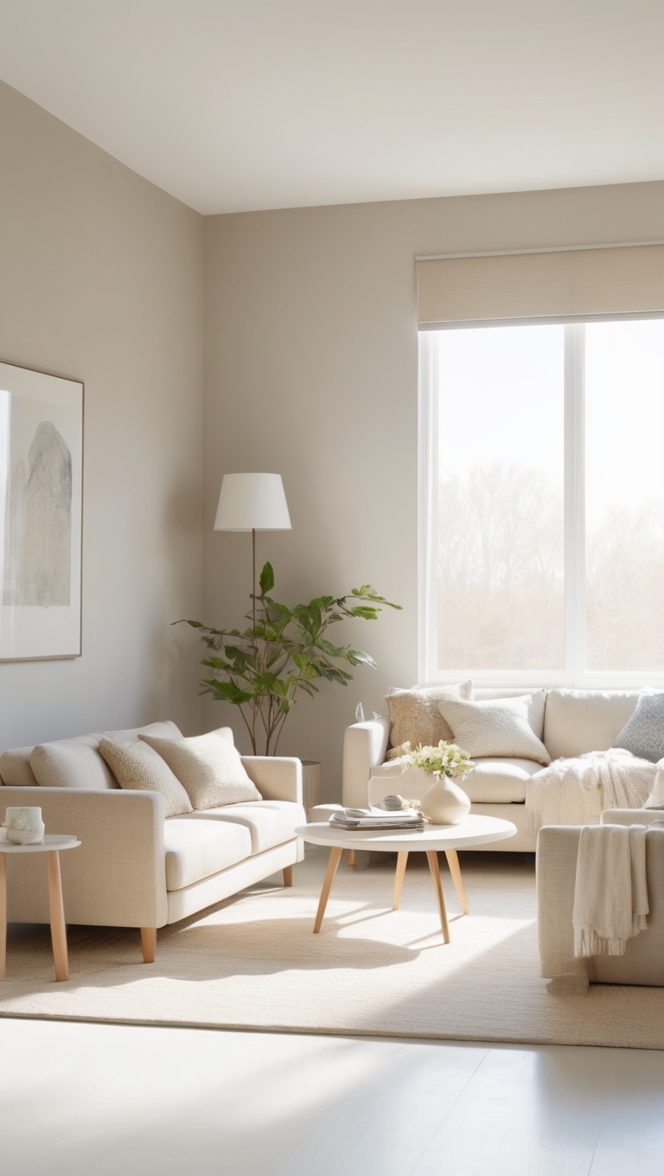 minimalist living room decor, modern minimalist interior, simple living room design, contemporary minimalist style, clean and neutral decor