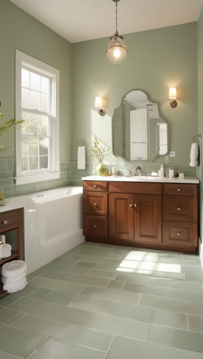 green marble tiles, bathroom wall tiles, sage green ceramic tiles, bathroom floor tiles, sage green subway tiles