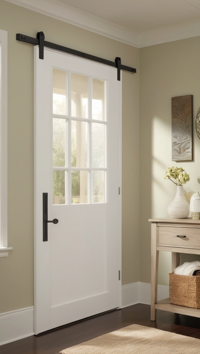 sliding door handle, interior door handle, door handle hardware, modern door handle, black door handle