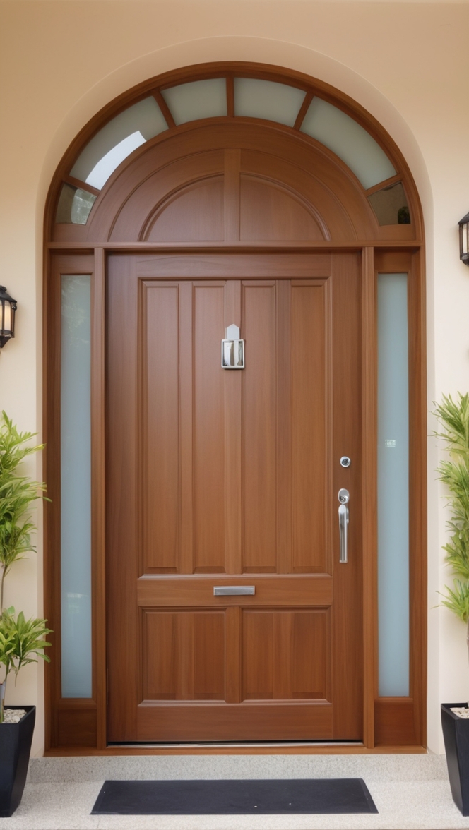 teak wood main door, modern entrance door, wooden front door, stylish entry door, contemporary door design