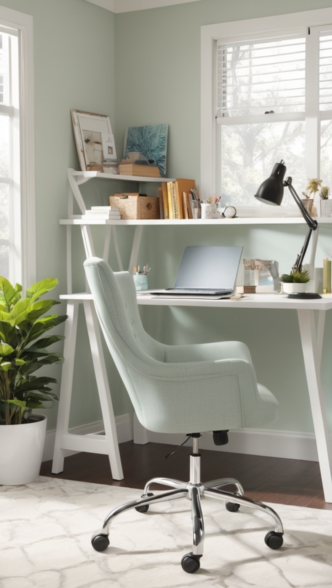 tech desk setup home office, best desk for home office, ergonomic office desk,  dual monitor setup office, home office organization