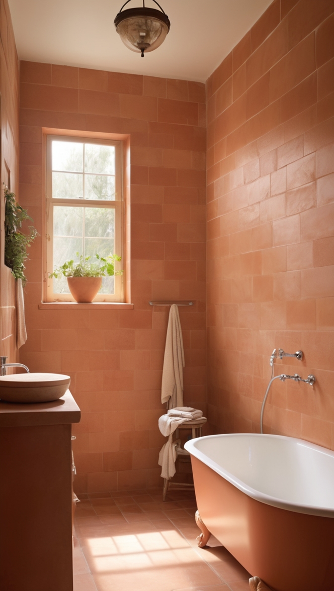 terracotta tile flooring, terracotta tile backsplash, terracotta tile shower, terracotta tile design, terracotta tile benefits