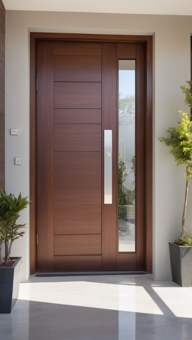 wooden front door, modern wooden door, contemporary entrance door, double wooden door, luxury main door
