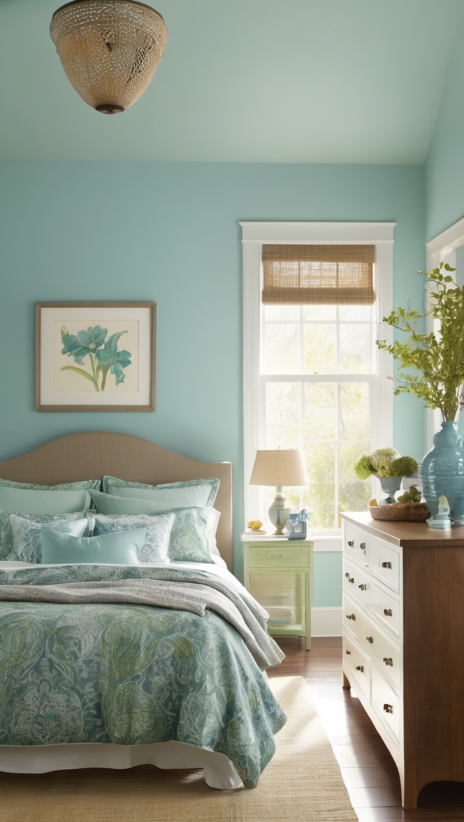 bedroom decor, blue bedroom ideas, green bedroom design, bedroom color schemes, interior design bedroom