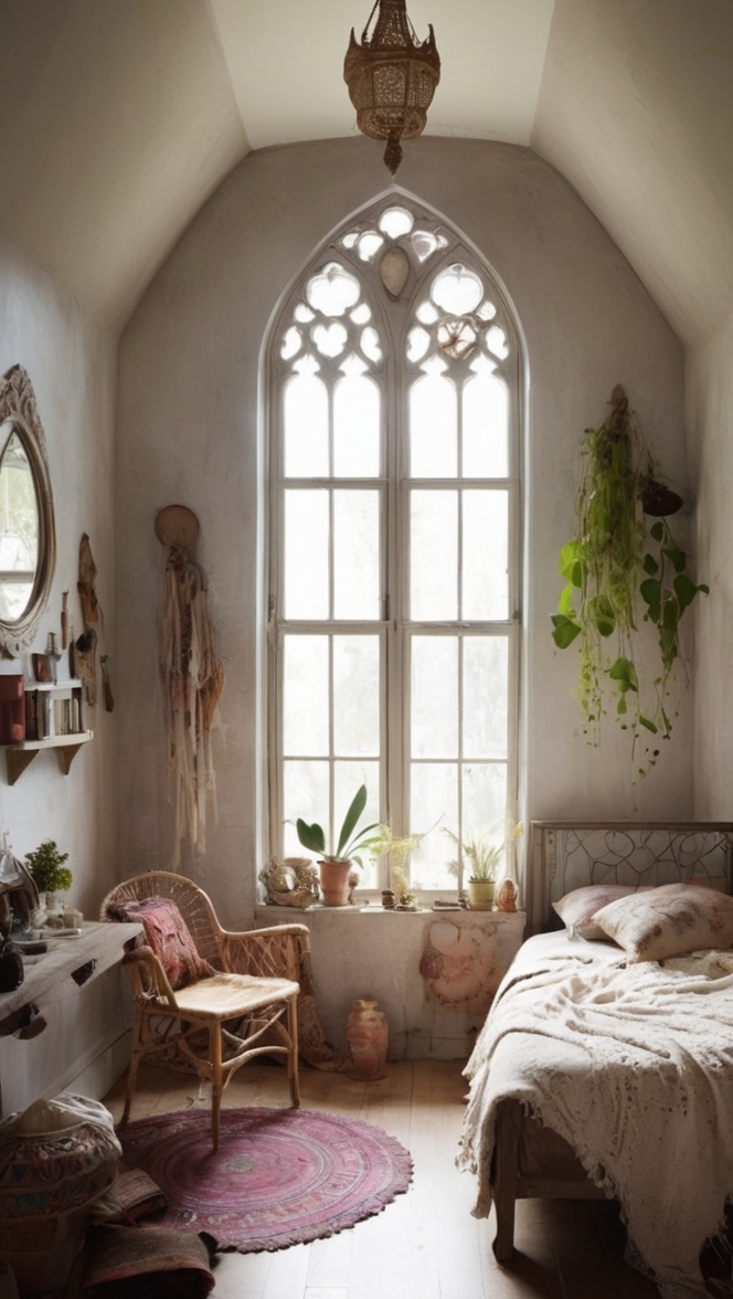 How can I create a unique boho gothic bedroom? ?