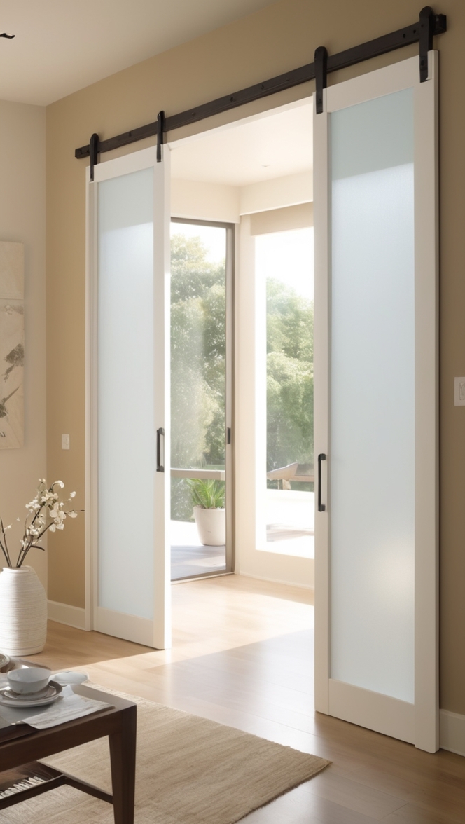 What are the benefits of the double sliding door design? ?