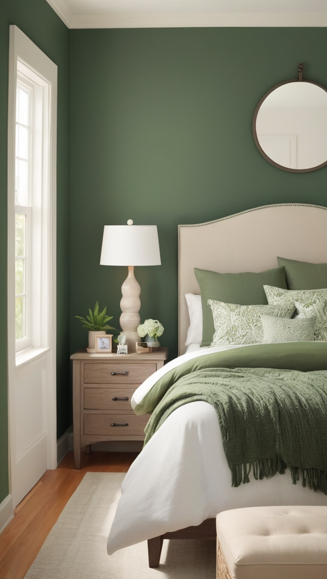 forest green paint, forest green decor, forest green bedding, forest green curtains, forest green furniture