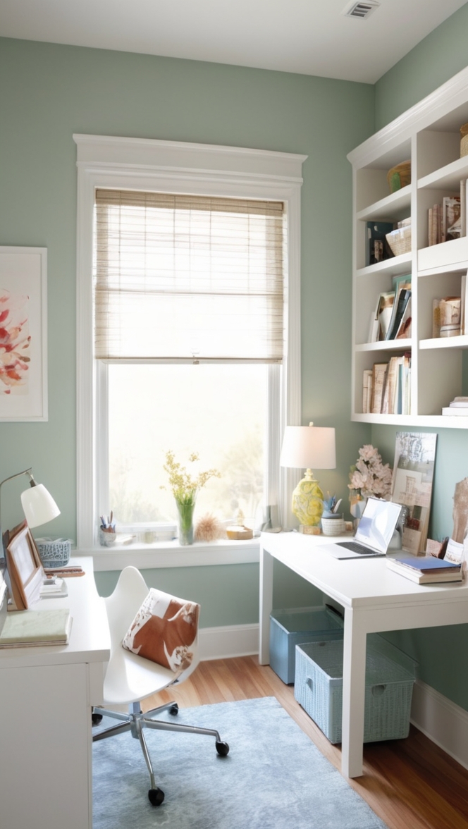 home office design, home office organization, small office decor, efficient office layout, small space productivity
