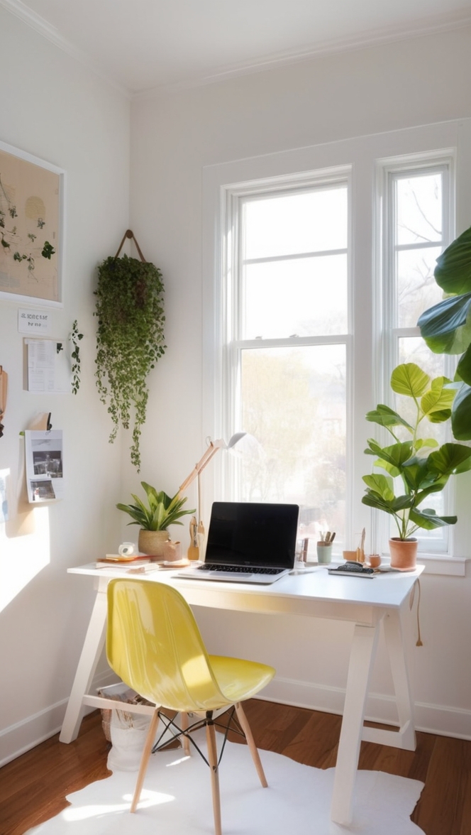 home office desk, ergonomic office chair, standing desk, dual monitor setup, cable management