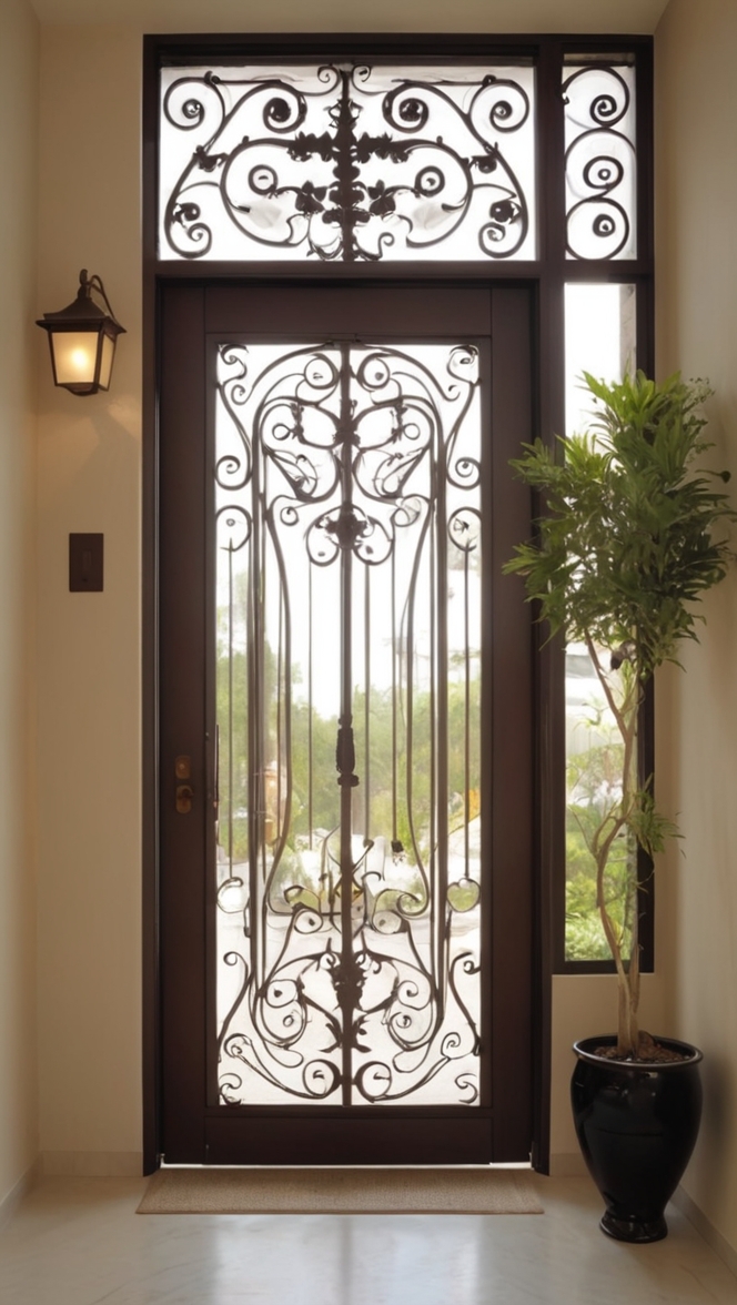 Key features of the iron safety door design entrance ?