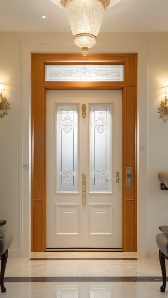What are the benefits of main door design entrance with safety door? ?