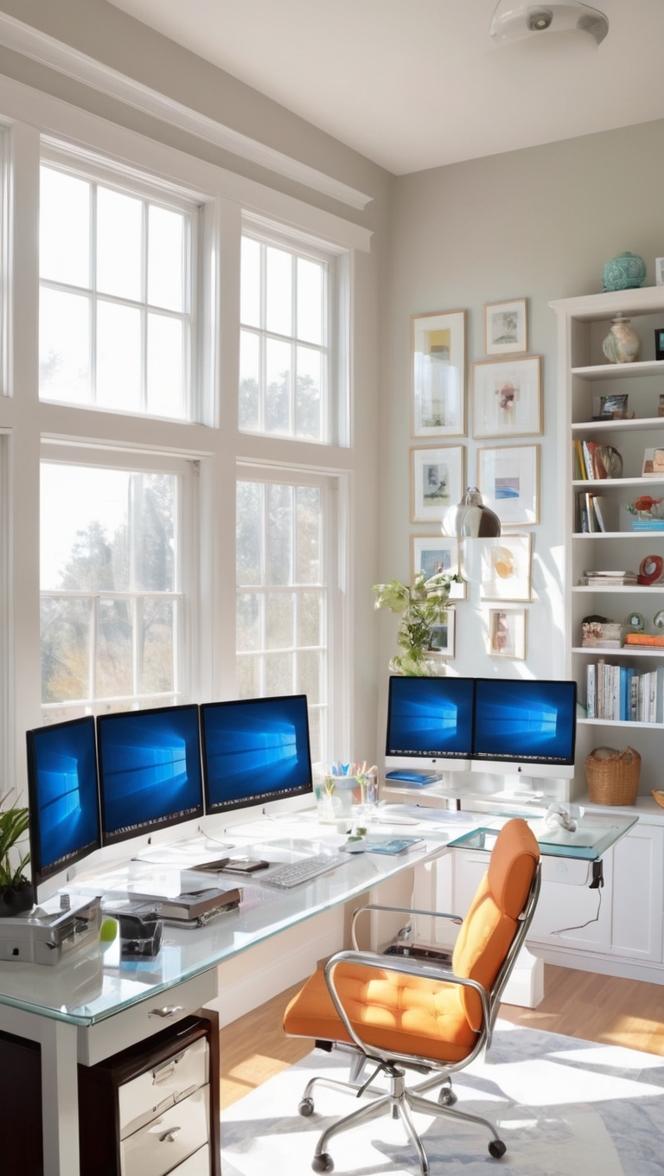 dual monitor setup, home office monitor, two monitor setup, best monitors for home office, multi monitor setup