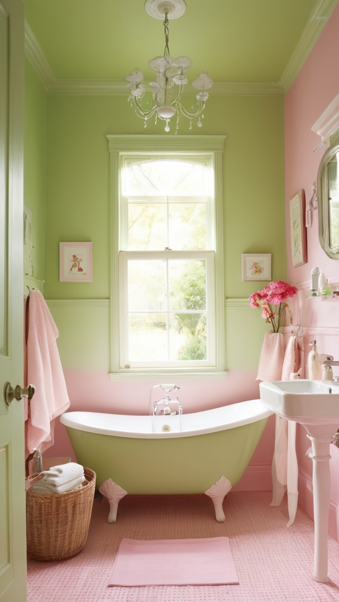 pink and green shower curtains, pink and green bathroom decor, pink and green bathroom accessories, pink and green bathroom rugs, pink and green bathroom ideas
