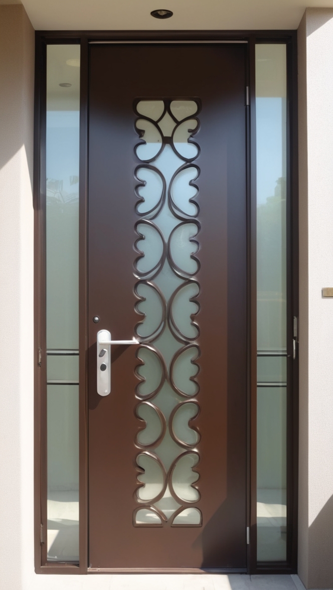 Can I enhance my home security with a sleek safety door design entrance metal? ?