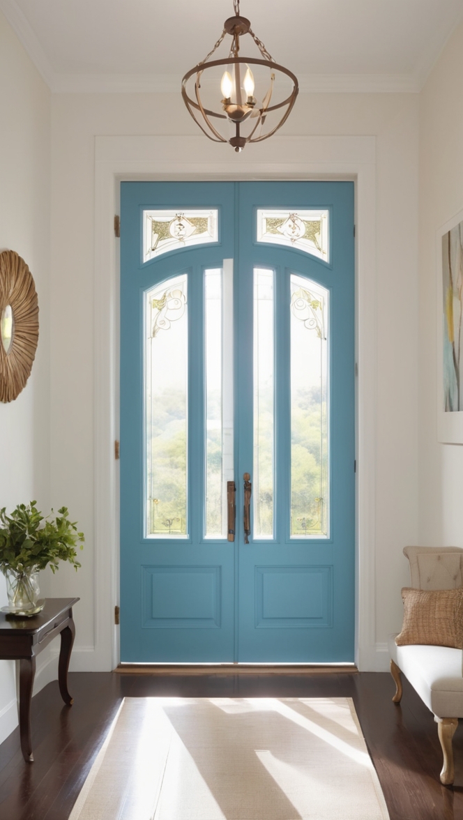 How does the safety double door design entrance enhance security? ?