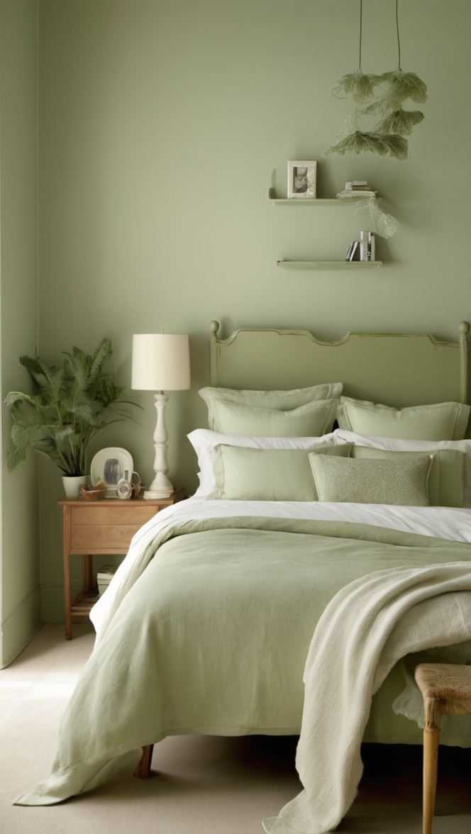 Some cozy sage green bedroom ideas ?