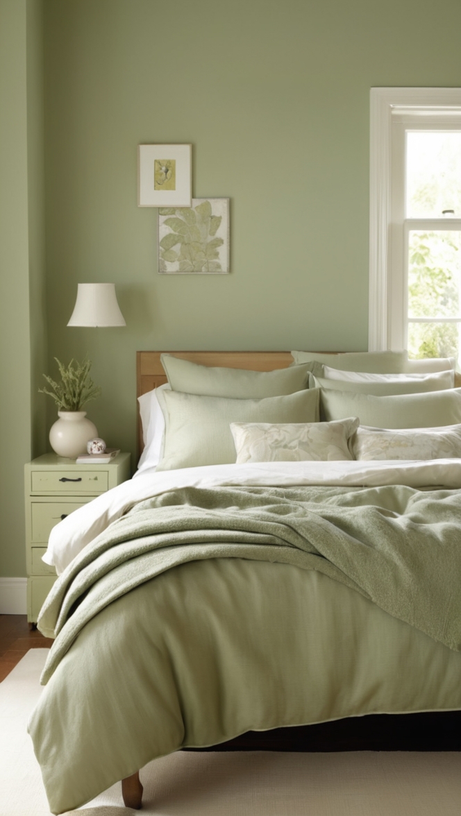 How can I decorate a cozy Sage Green Bedroom? ?