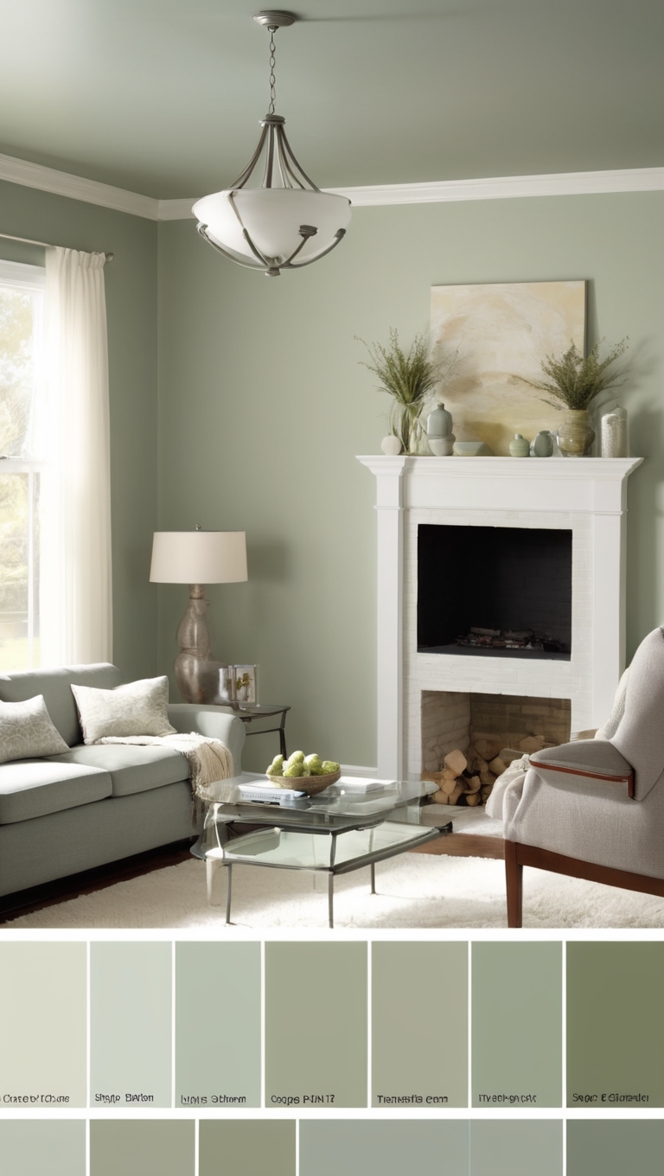 sage green paint, sage green decor, grey living room ideas, grey and sage green, sage green furniture