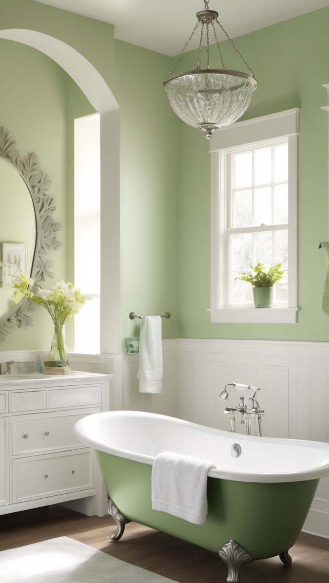 white bathroom vanity, bathroom renovation ideas, green bathroom decor, bathroom remodeling cost, modern bathroom design