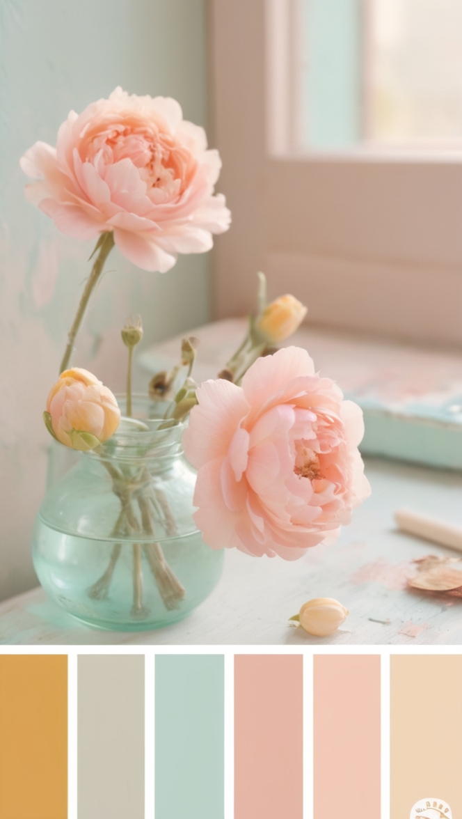 pastel color scheme, pastel color palette, pastel color combination, soft pastel colors, pastel color chart