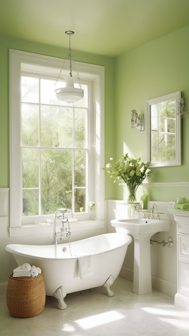 green mosaic tile, white subway tile, modern bathroom design, eco-friendly bathroom, sustainable materials