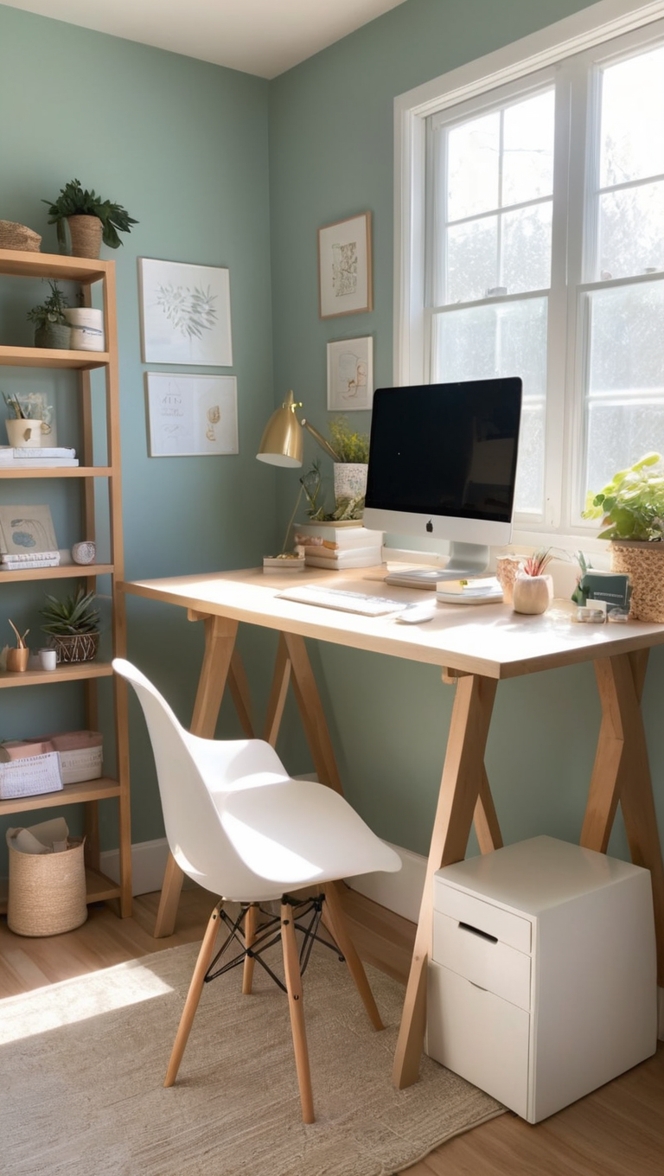 How can I enhance my home office desk aesthetic? ?