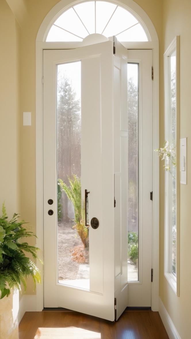 How can I enhance my homes entryway with a modern organic front door? ?