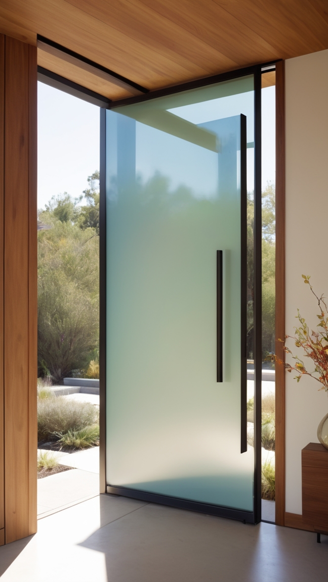 What makes modern pivot front doors stand out? ?