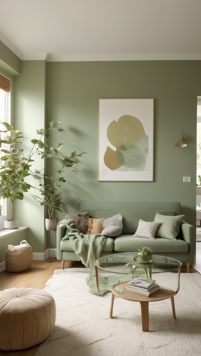 sage green sofa, sage green walls, sage green decor, sage green curtains, sage green furniture